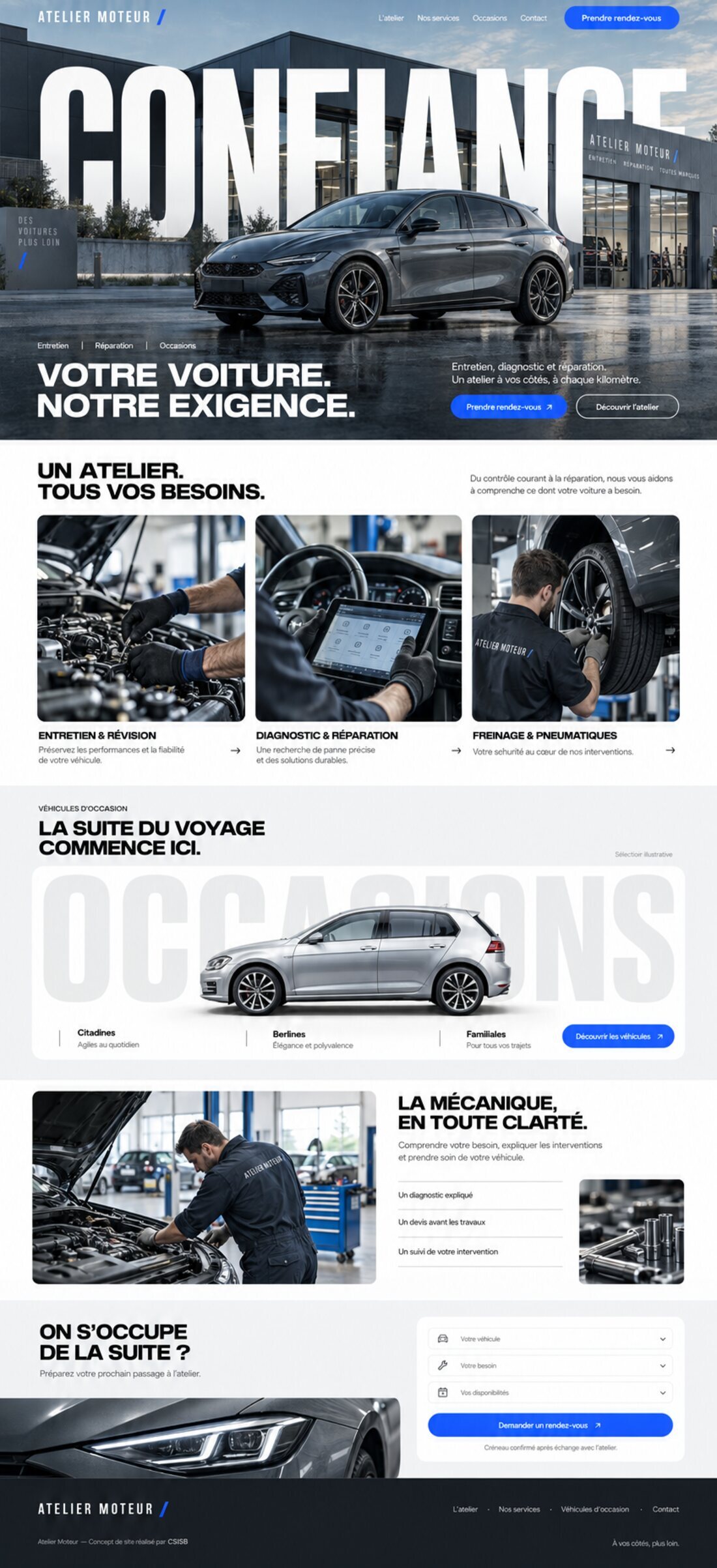 Aperçu du site Atelier Moteur