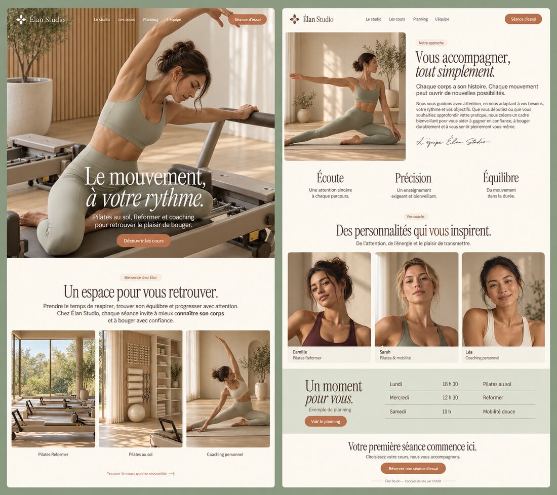 Aperçu du site Élan Studio
