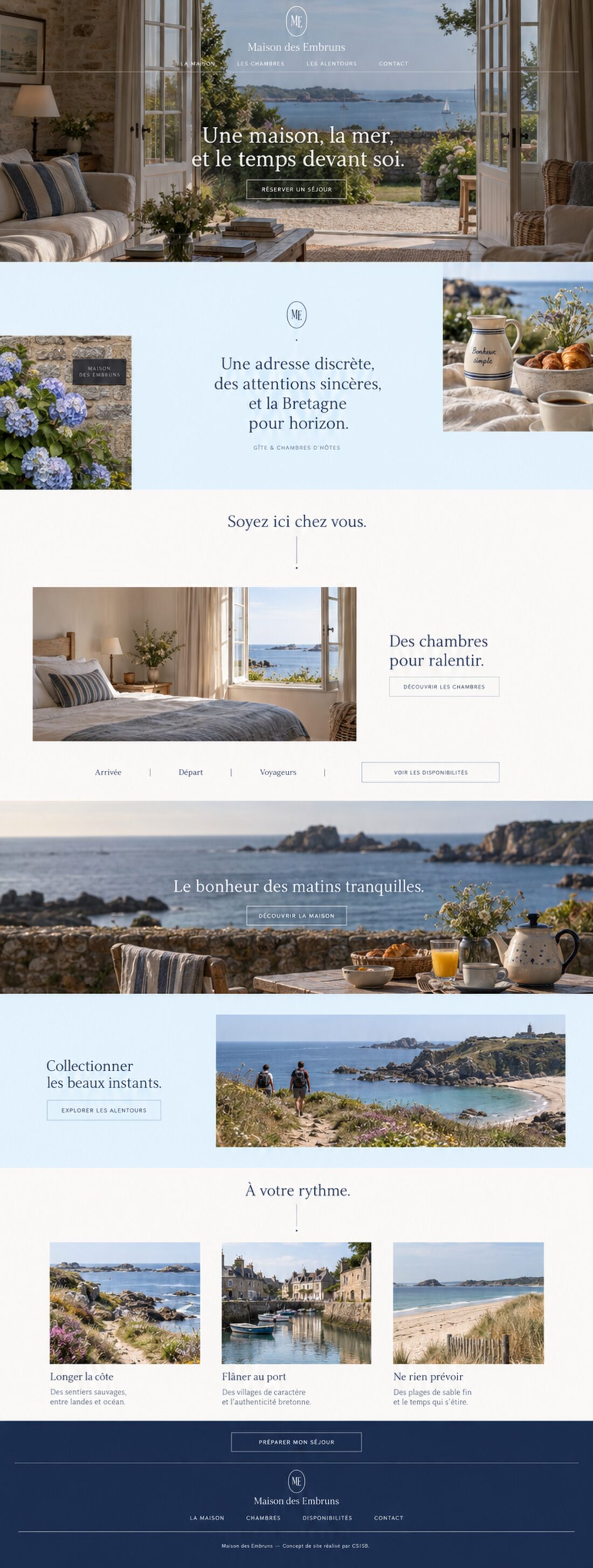 Aperçu du site Maison des Embruns